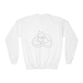 Unisex Crewneck Sweatshirt — Minimal Line-Art Sleeping Cats Design