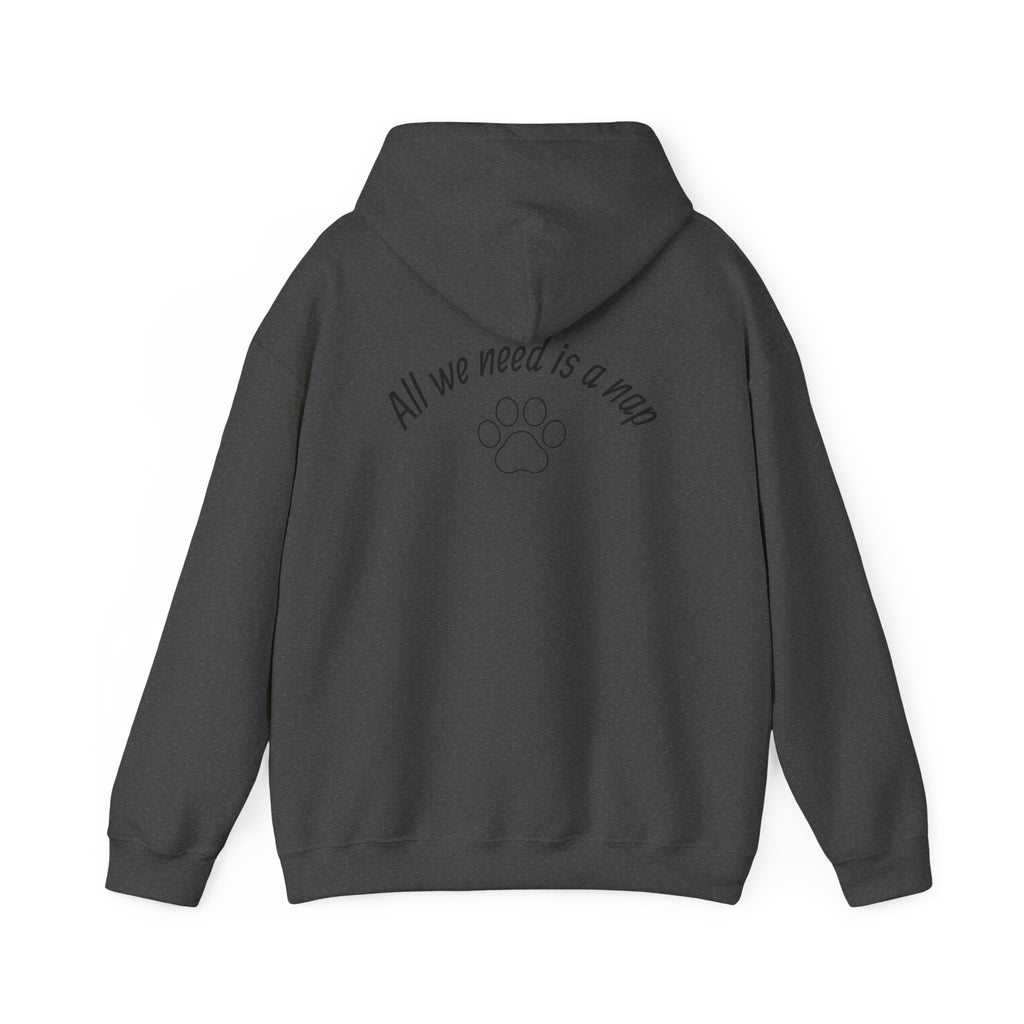 Cozy Cat Hoodie — "All We Need Is a Nap" Cozy Cat Lover Pullover
