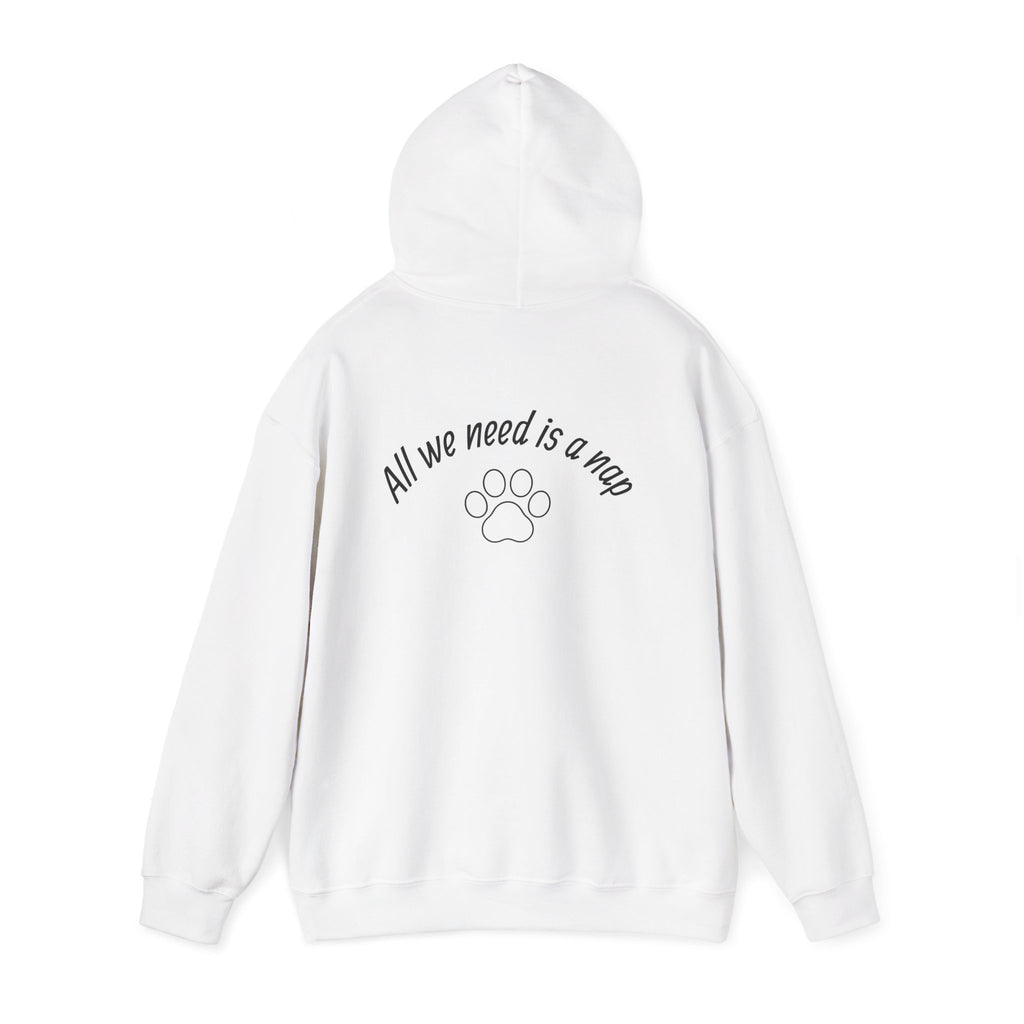 Cozy Cat Hoodie — "All We Need Is a Nap" Cozy Cat Lover Pullover