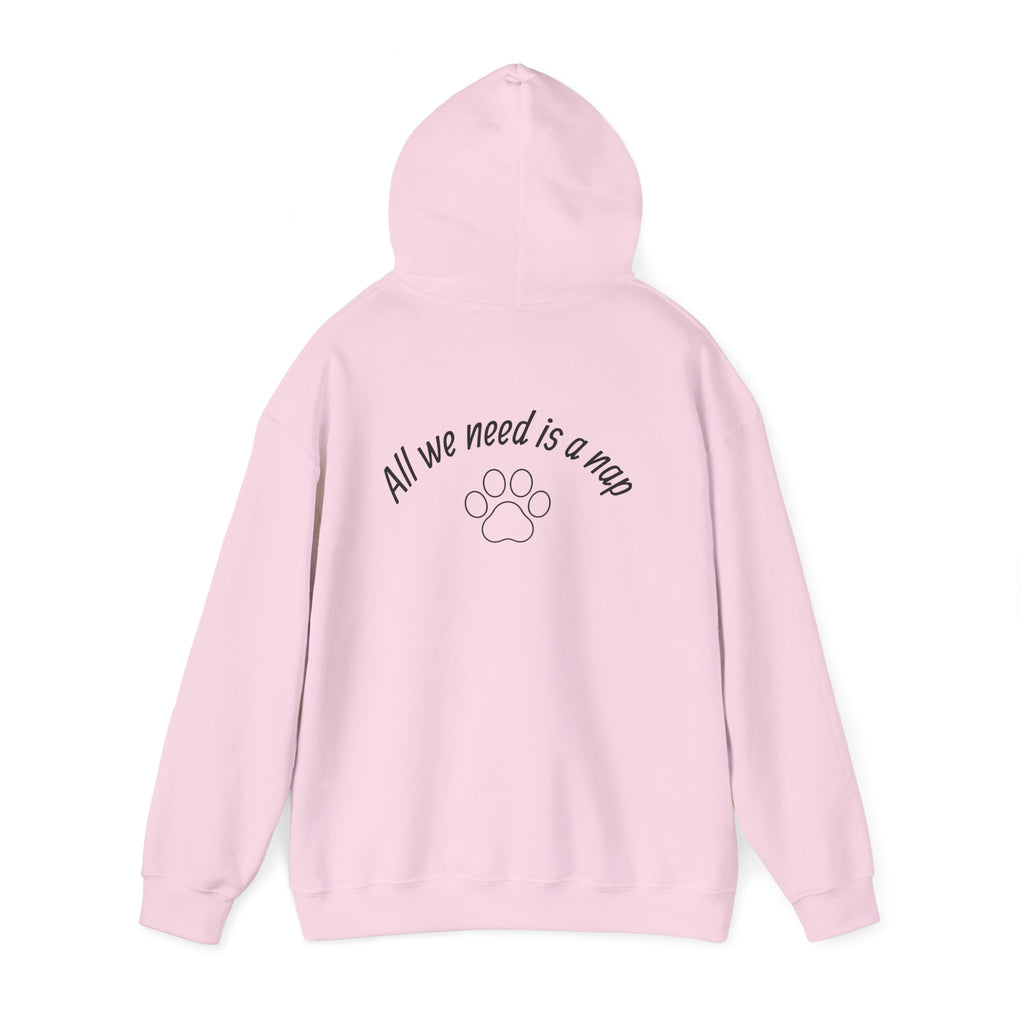 Cozy Cat Hoodie — "All We Need Is a Nap" Cozy Cat Lover Pullover