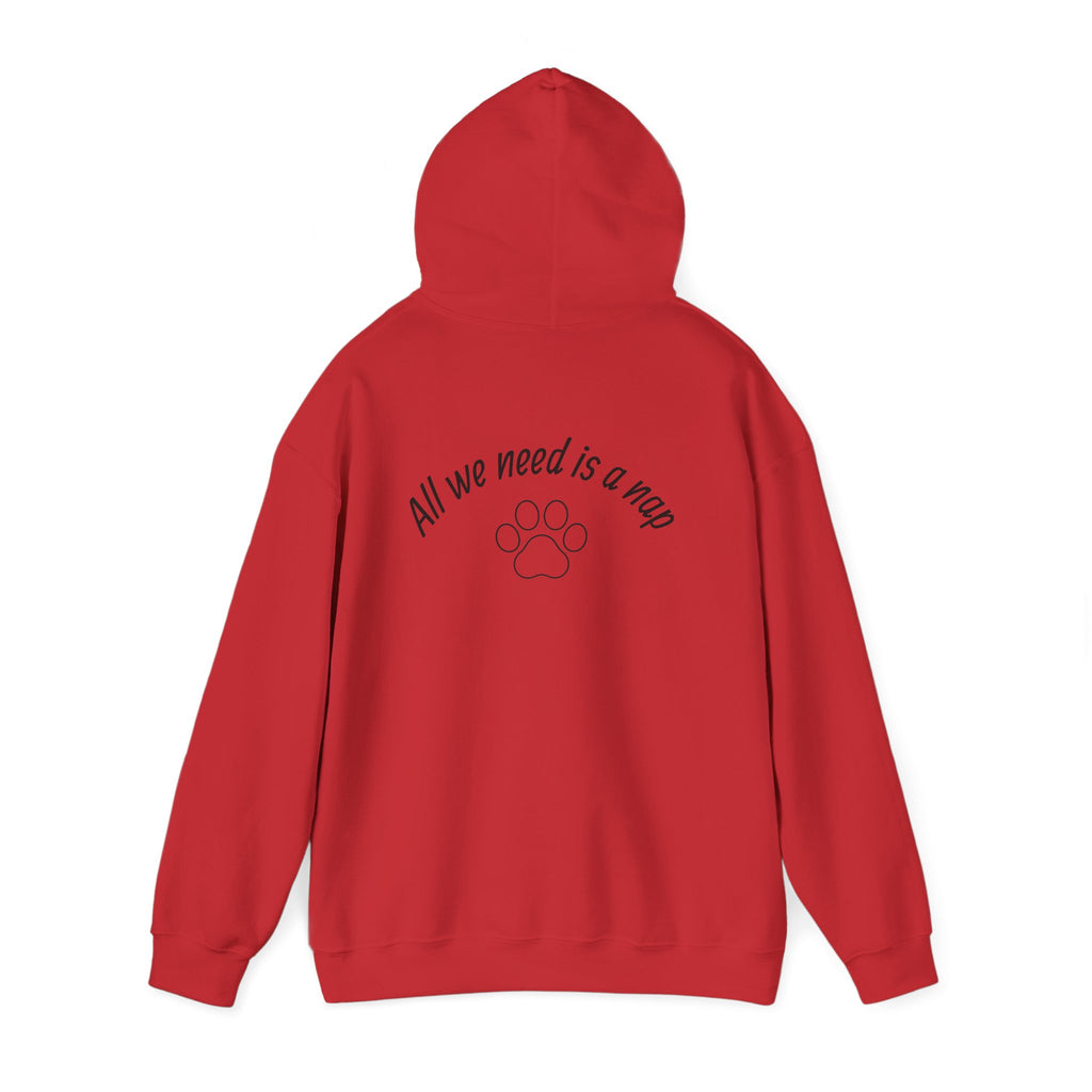 Cozy Cat Hoodie — "All We Need Is a Nap" Cozy Cat Lover Pullover