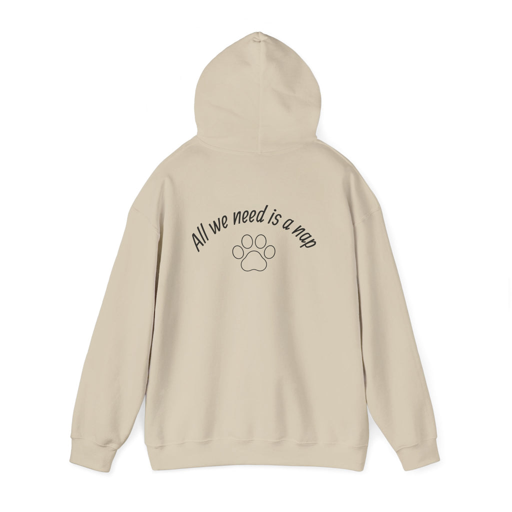 Cozy Cat Hoodie — "All We Need Is a Nap" Cozy Cat Lover Pullover
