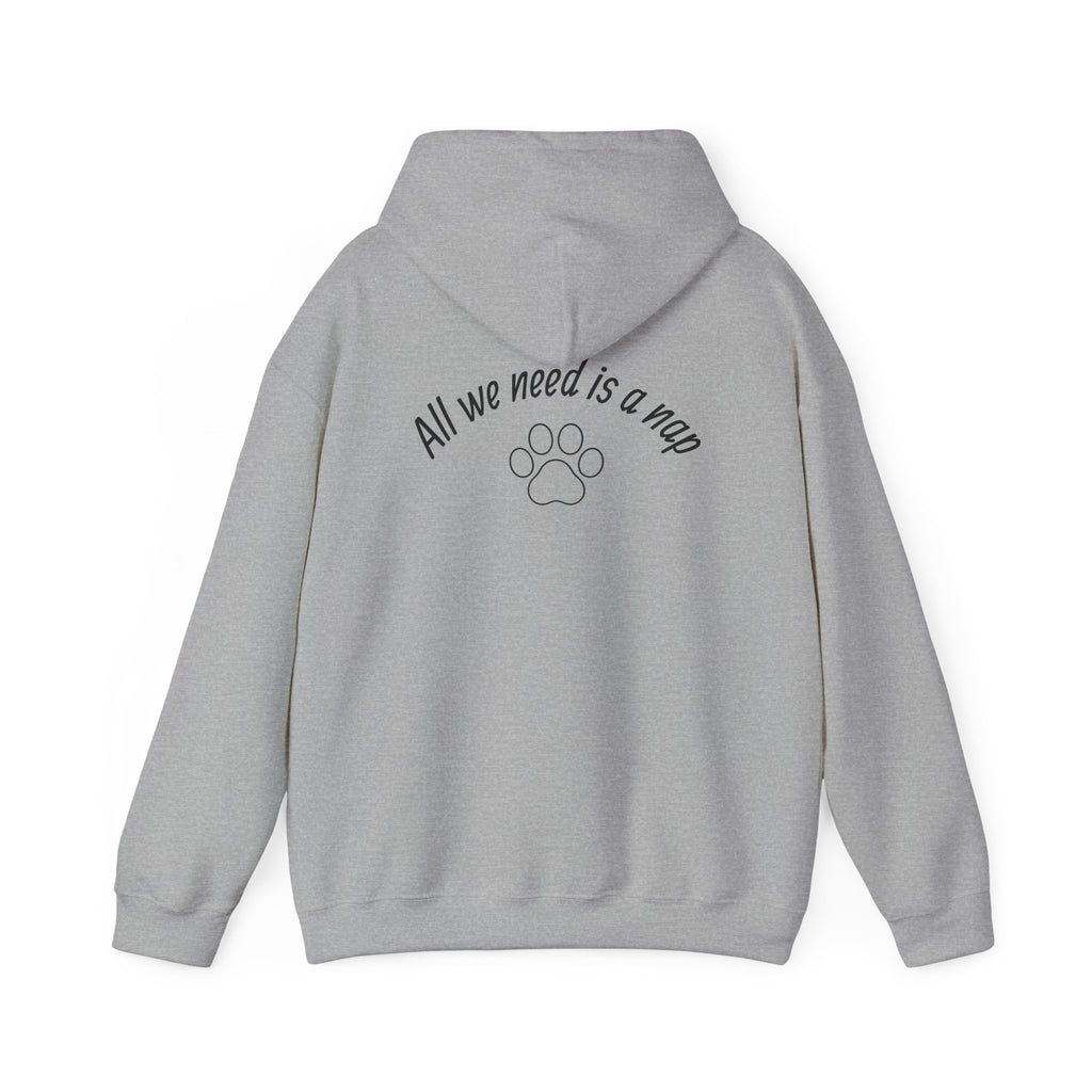 Cozy Cat Hoodie — "All We Need Is a Nap" Cozy Cat Lover Pullover