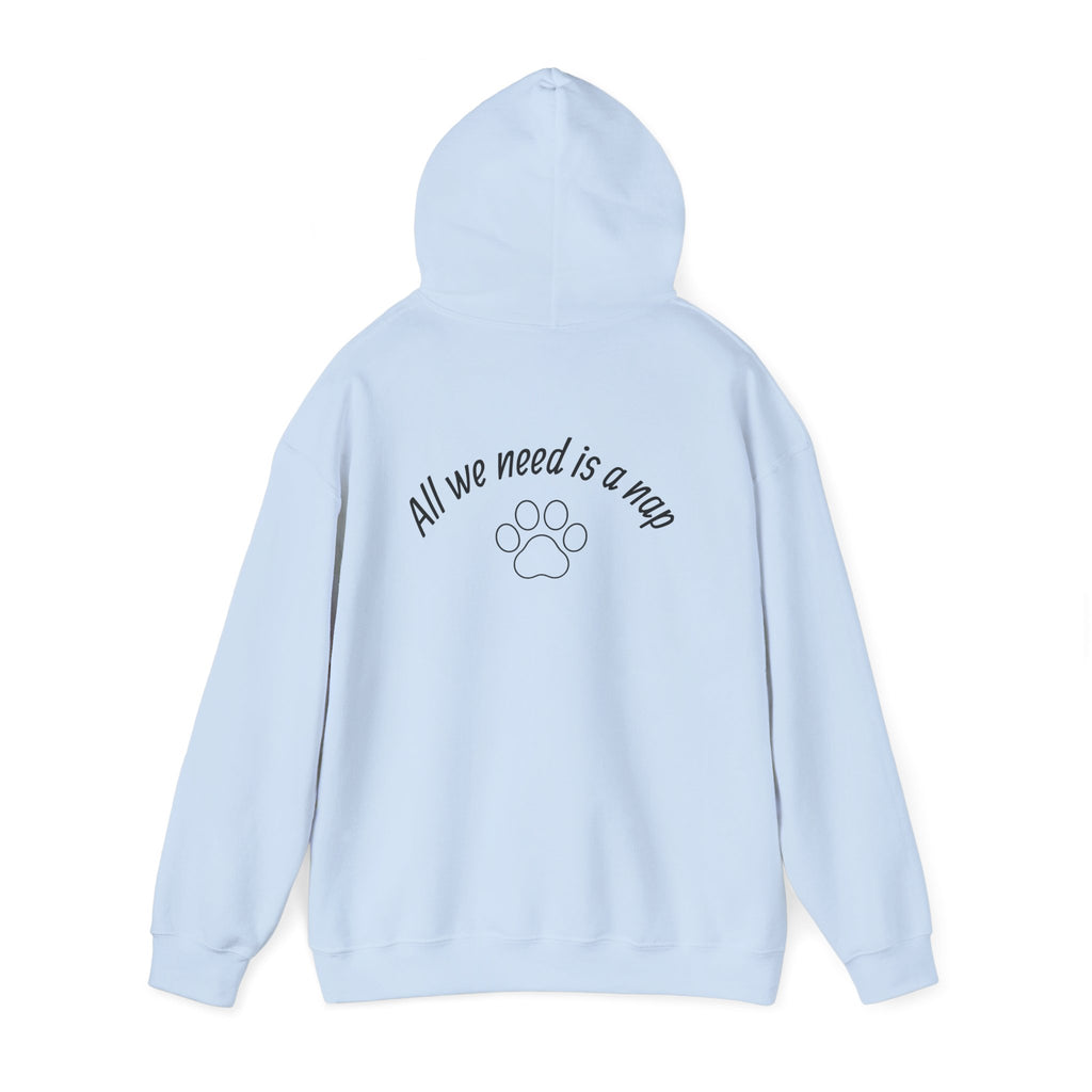 Cozy Cat Hoodie — "All We Need Is a Nap" Cozy Cat Lover Pullover