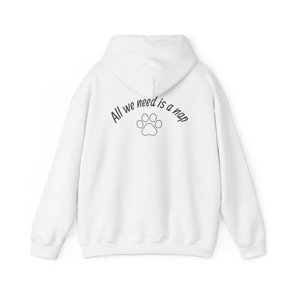 Cozy Cat Hoodie — "All We Need Is a Nap" Cozy Cat Lover Pullover